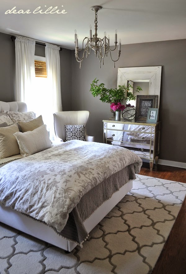 some finishing touches to our gray guest bedroom - dear lillie studio