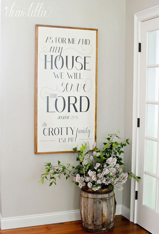 Personalized As For Me Handmade Oversized Wood Sign - Dear Lillie Studio