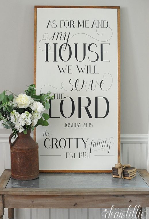 Personalized As For Me Handmade Oversized Wood Sign - Dear Lillie Studio