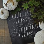 Autumn Leaves 11x14 Chalkboard Print - Image 3