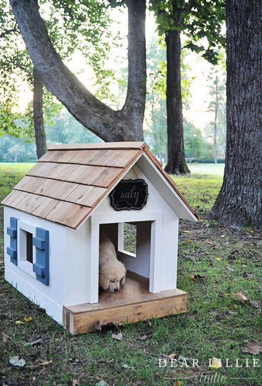 A Handmade Doghouse For Ruby - Dear Lillie Studio