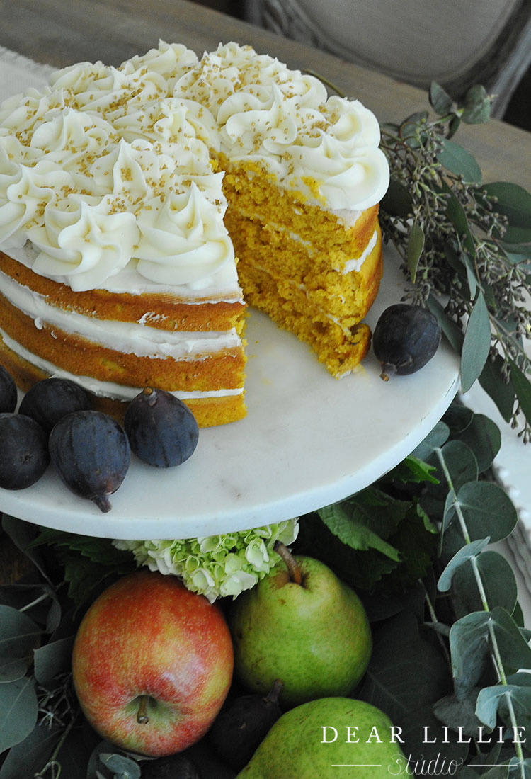 Pumpkin Cake with Cream Cheese Frosting