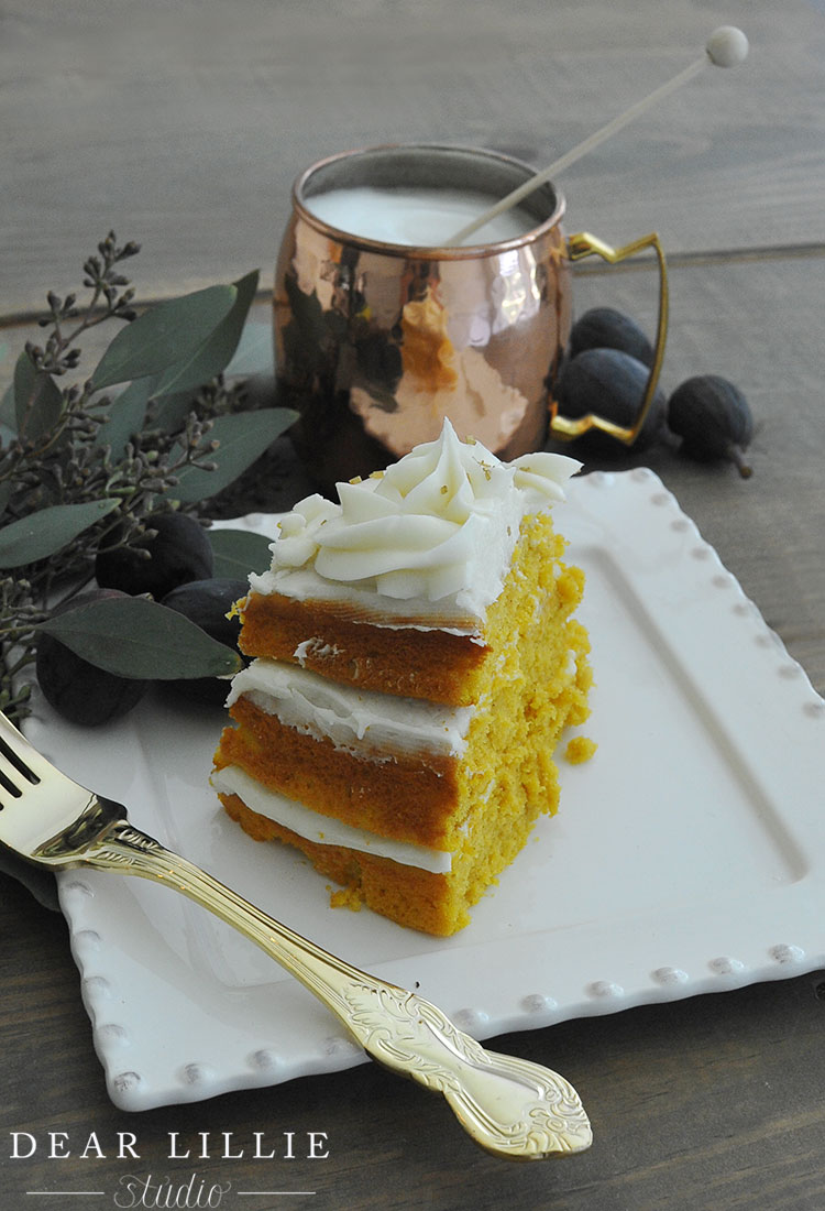 Pumpkin Cake with Cream Cheese Frosting