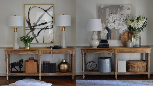 Styling A Console Table Two Ways Dear Lillie Studio   Cover2 600x338 