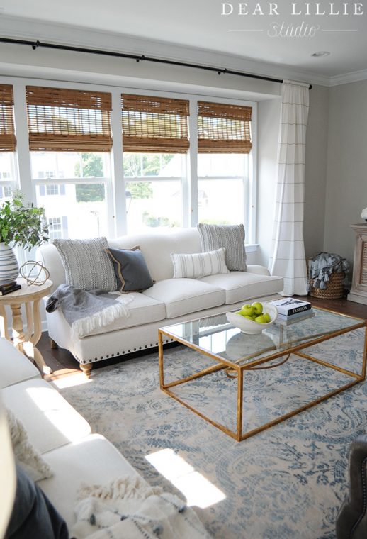 A Light and Bright Townhome - Living Room Area and Powder Room - Dear ...