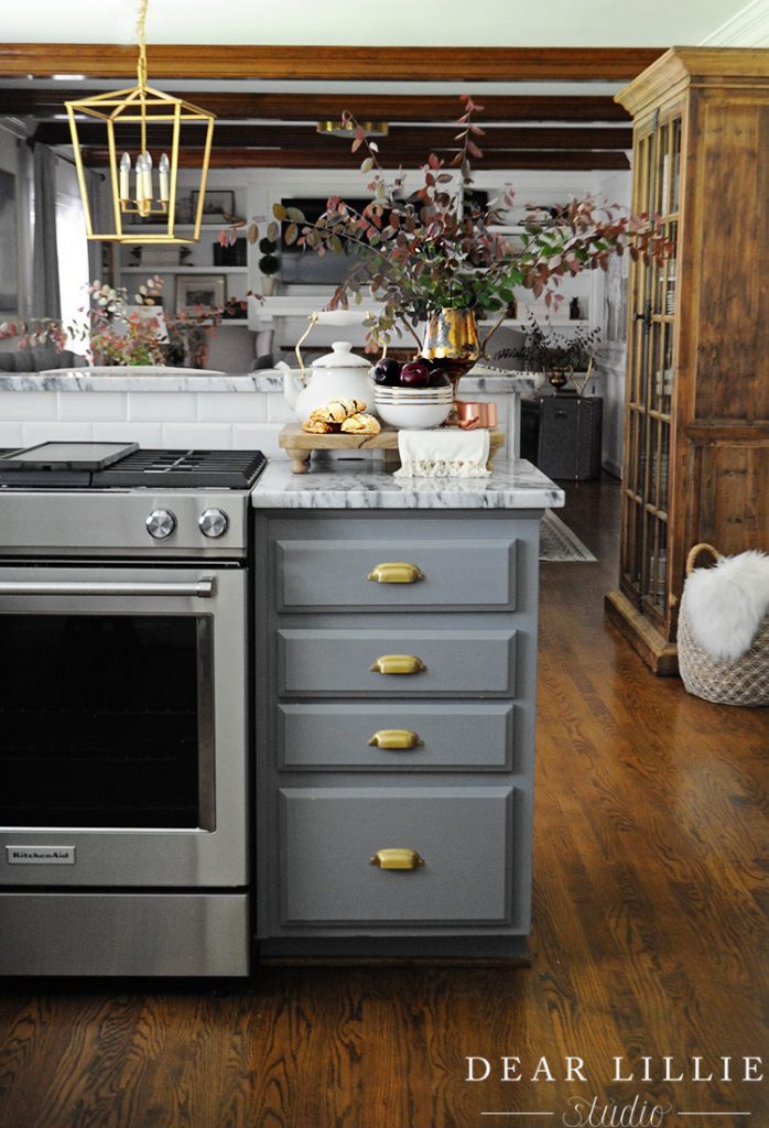 Wood and Black Kitchen Cabinets - Jennifer Rizzo