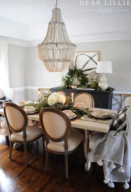 Rental - Christmas Touches in Our Dining Room - Dear Lillie Studio