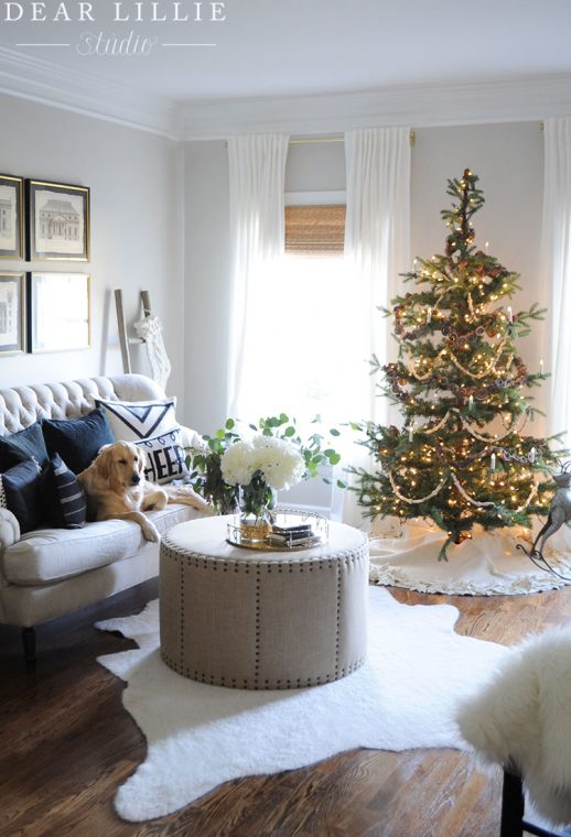 Rental - Christmas Touches in the Living Room - Dear Lillie Studio