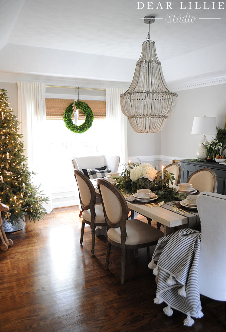 Rental - Christmas Touches in Our Dining Room - Dear Lillie Studio