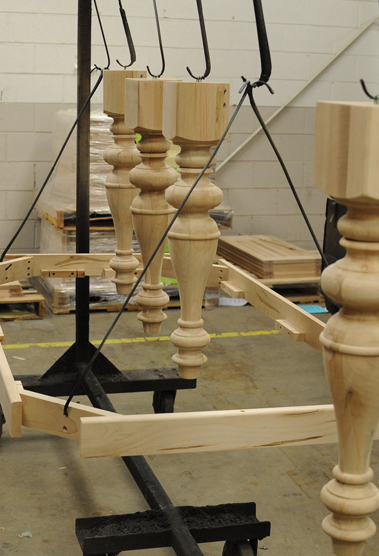 bassett bench made dining table