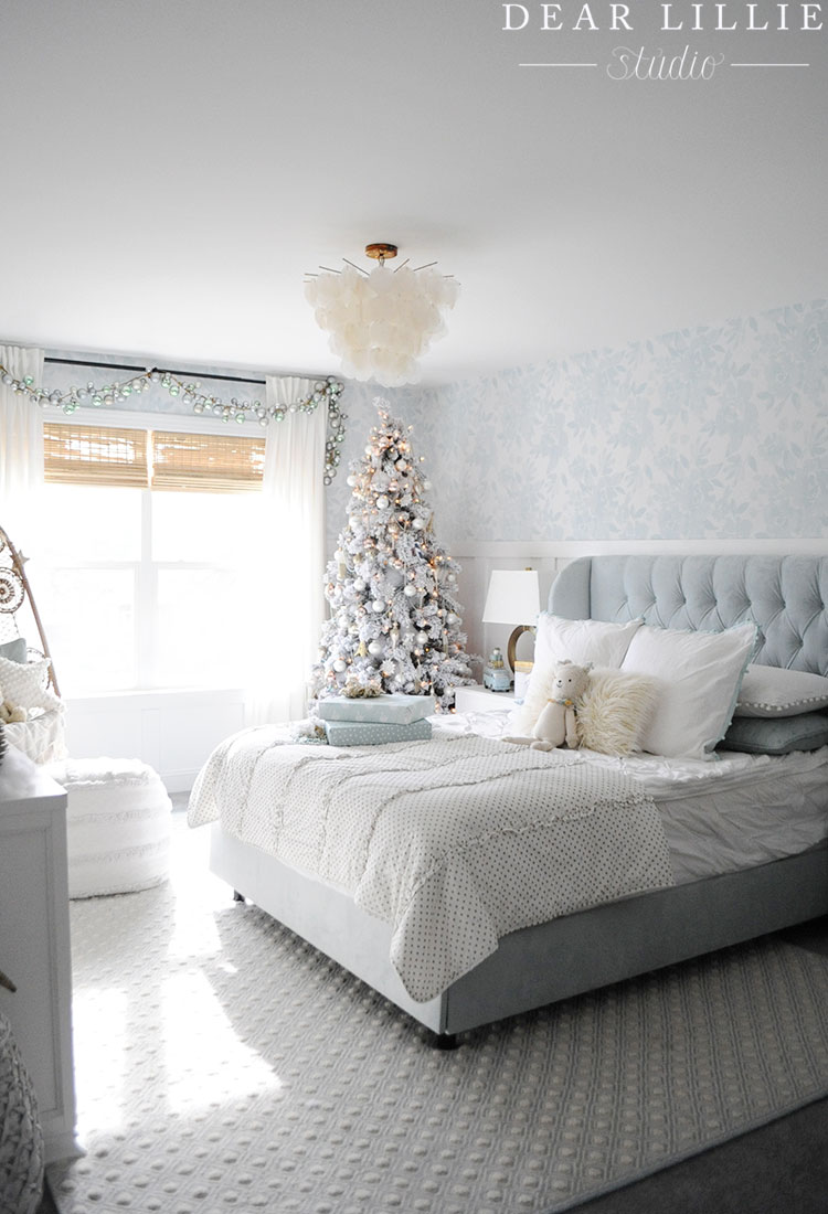 Lillie's New Room Decorated for Christmas - Dear Lillie Studio