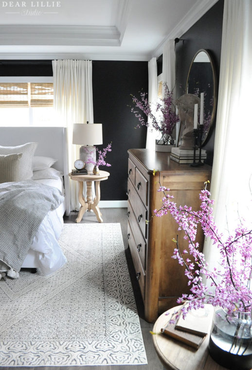 Master Bedroom With Bright Spring Eastern Redbud Branches - Dear Lillie ...