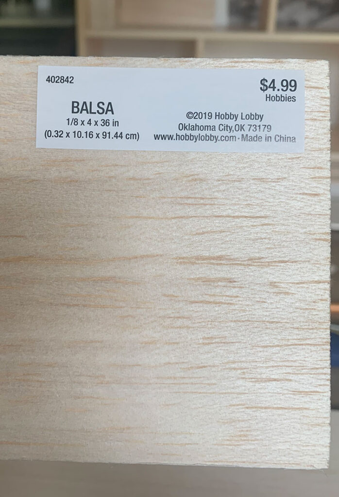 Balsa Wood Sheet - 1, Hobby Lobby, 782110
