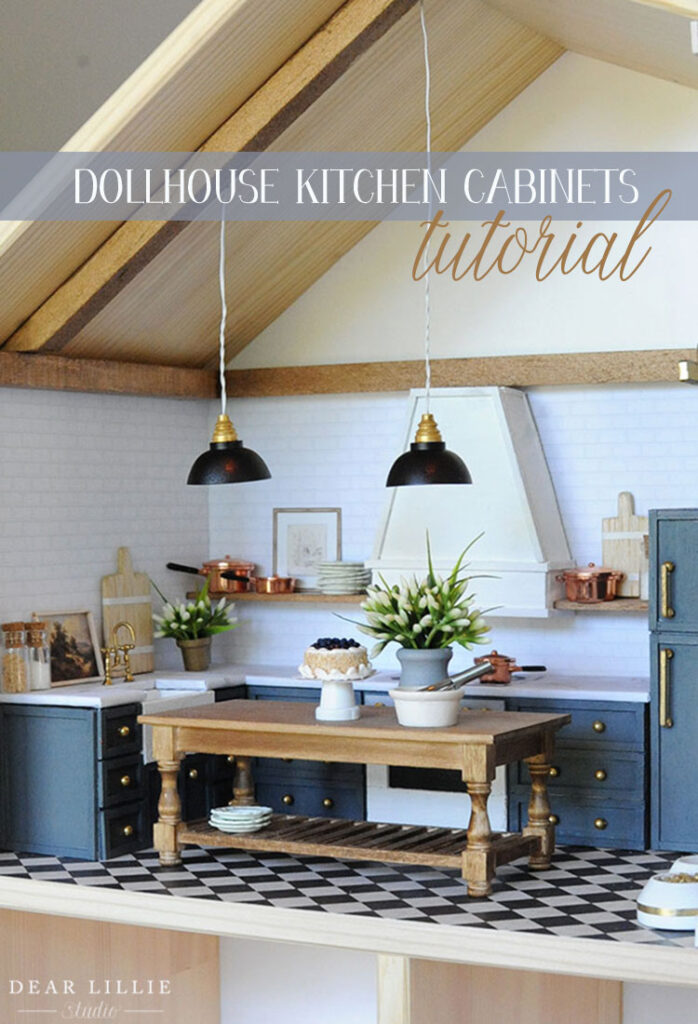 Diy Dollhouse Kitchen How We Made Our Cabinets For Our Ikea Dollhouse Dear Lillie Studio