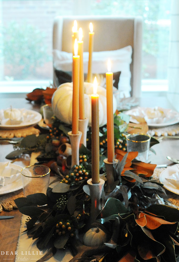 Thanksgiving Table Setting - Traditional Fall Colors - Dear Lillie Studio