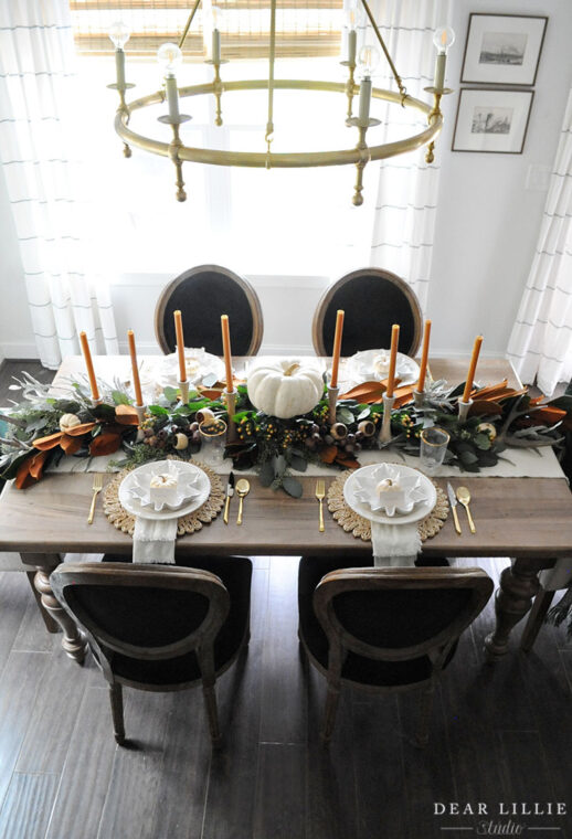 Thanksgiving Table Setting - Traditional Fall Colors - Dear Lillie Studio