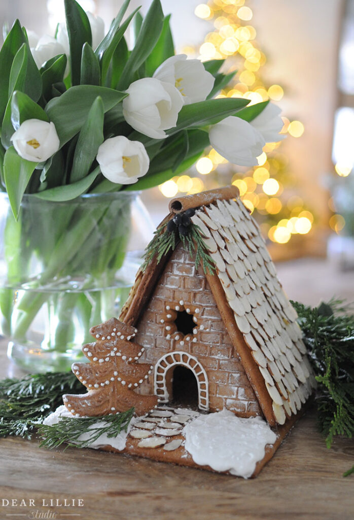 Gingerbread House with Almond Roof
