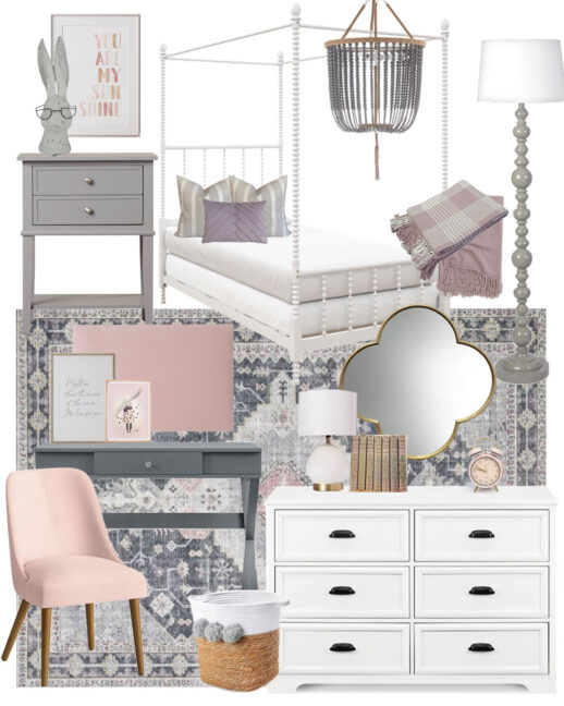 Budget Friendly Girls Room Mood Boards - Dear Lillie Studio