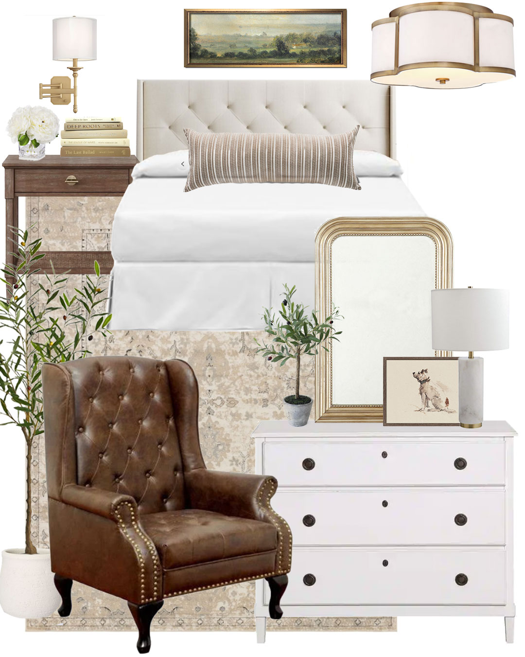 Splurge Vs. Save Mood Boards - Bedroom Option 4 - Dear Lillie Studio