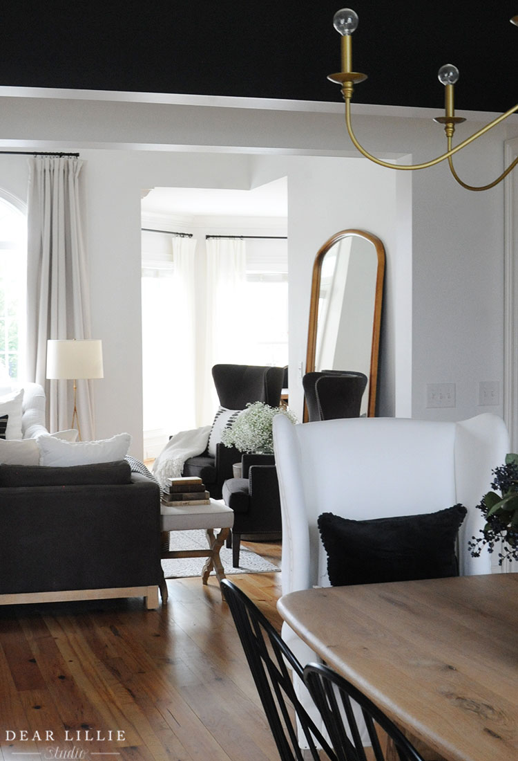Our Updated Traditional Black and White Living Room - Dear Lillie Studio
