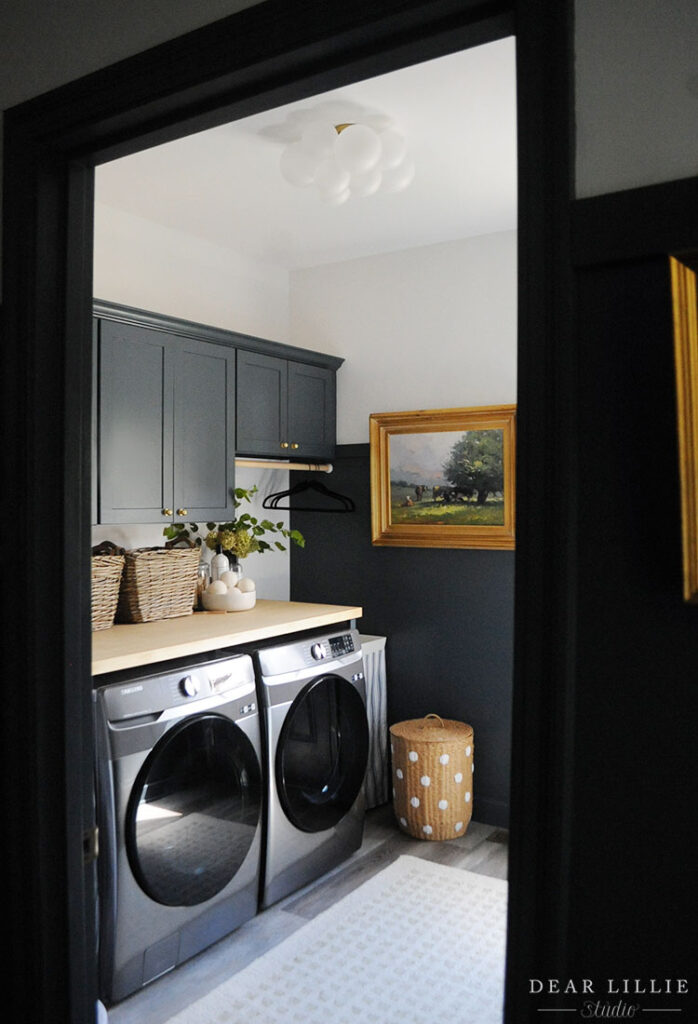 Adding Shaker Pegs and A Counter to Our Laundry Room - Dear Lillie Studio