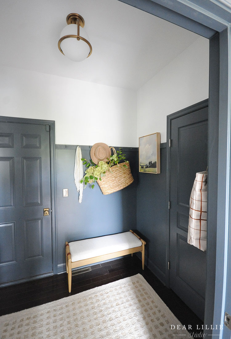 Adding Shaker Pegs and A Counter to Our Laundry Room - Dear Lillie Studio