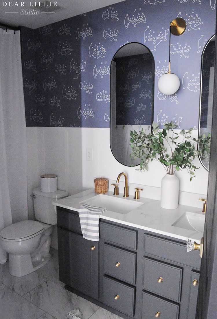 Bathroom Makeover with Board and Batten