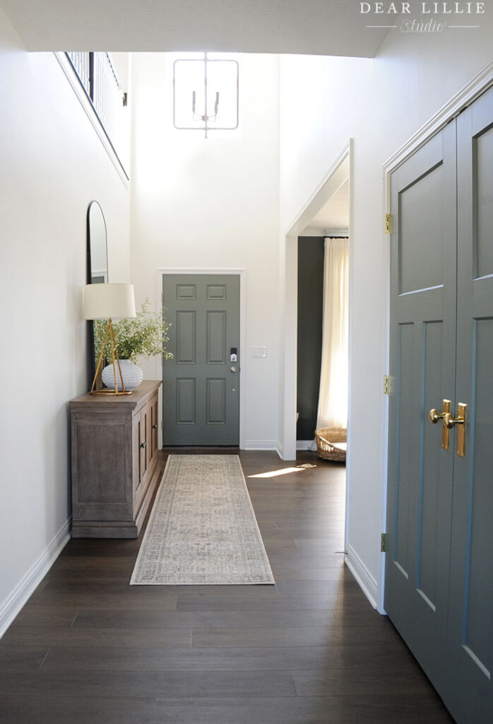 Our New Entryway with Green Doors - Dear Lillie Studio