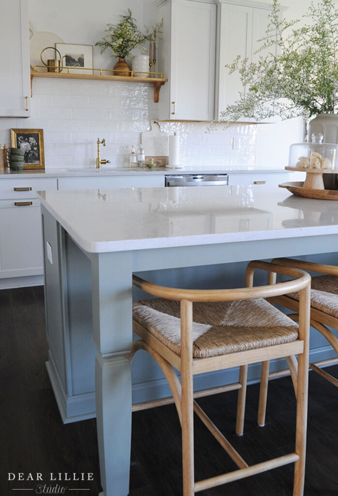 Shelf Above Kitchen Sink In Our New Kitchen - Dear Lillie Studio