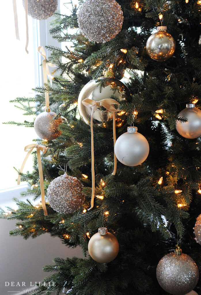 Velvet Ribbon Bows on Christmas Tree - Dear Lillie Studio