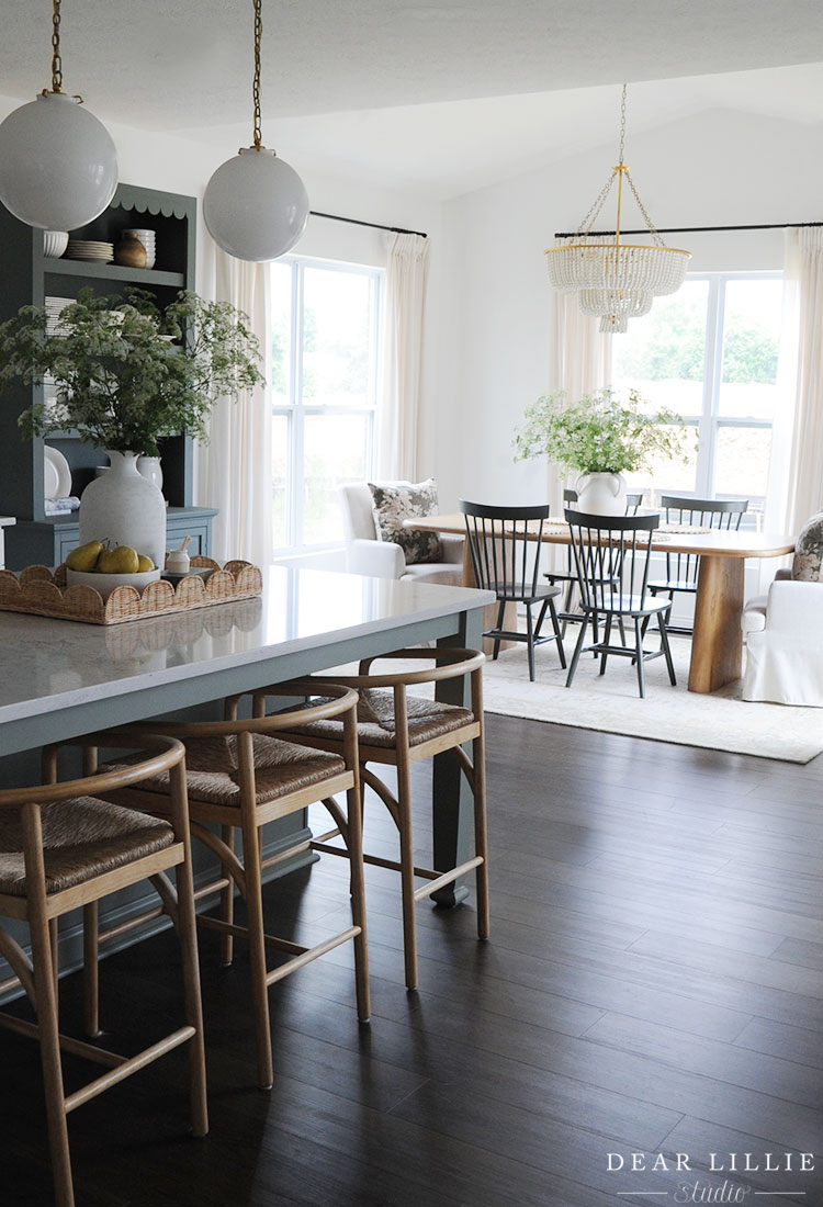 Green and White Kitchen