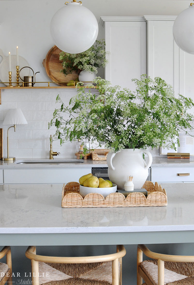 Green and White Kitchen