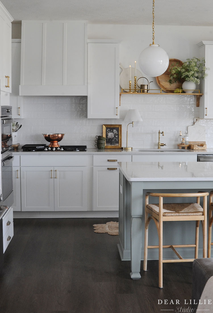 Green and White Kitchen