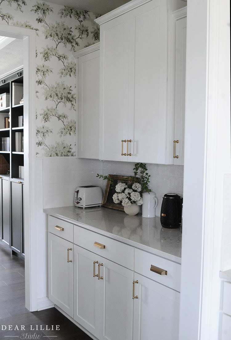 Green and White Kitchen