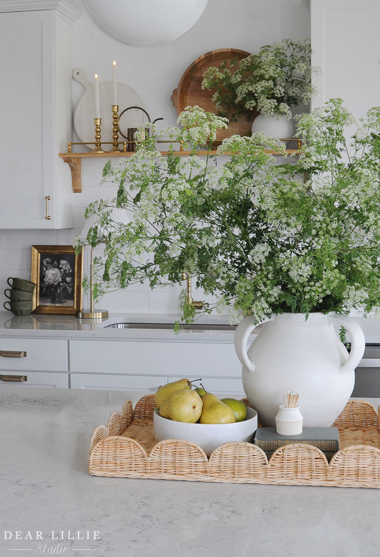 Green and White Kitchen