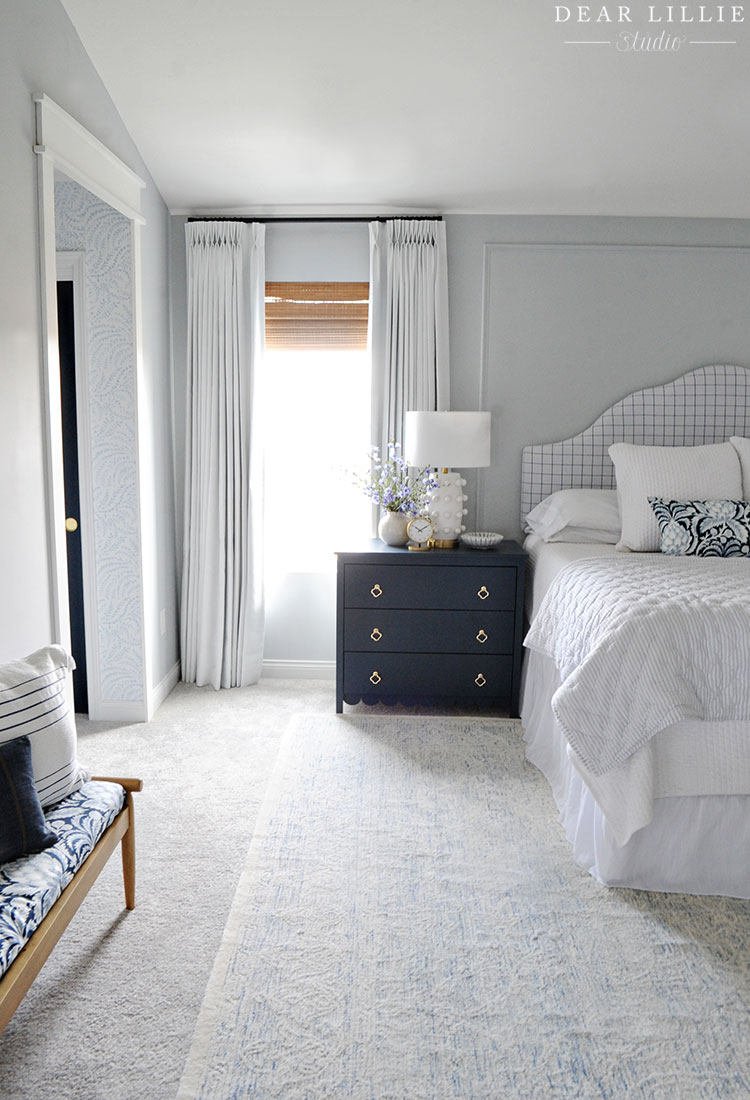 Pleated Drapery Panels In Our Bedroom