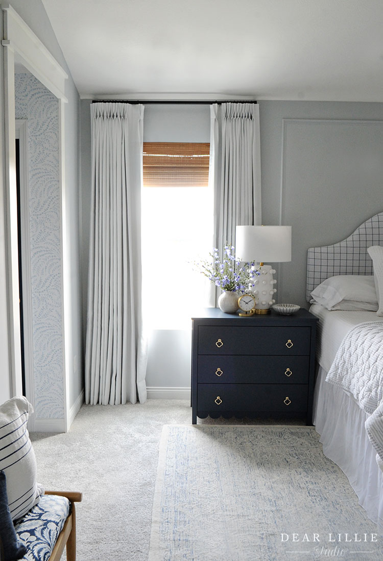 Pleated Drapery Panels In Our Bedroom