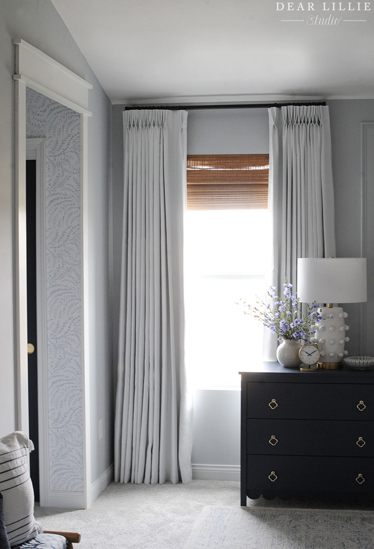 Pleated Drapery Panels In Our Bedroom