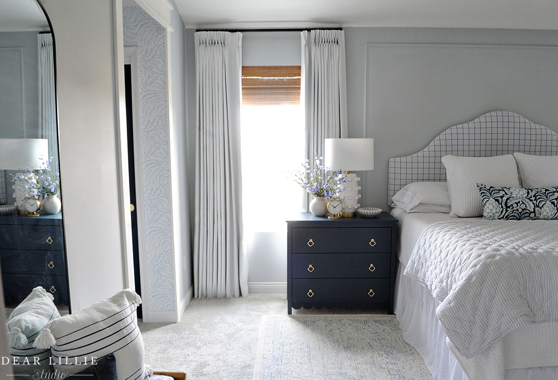 Pleated Drapery Panels In Our Bedroom