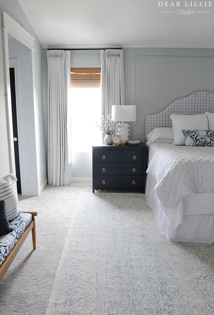 Pleated Drapery Panels In Our Bedroom