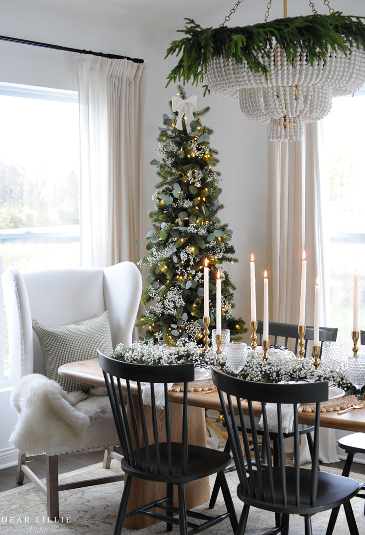 Black Bow Christmas Table