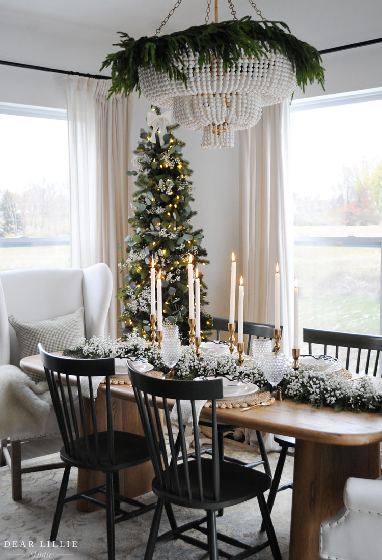 Black Bow Christmas Table