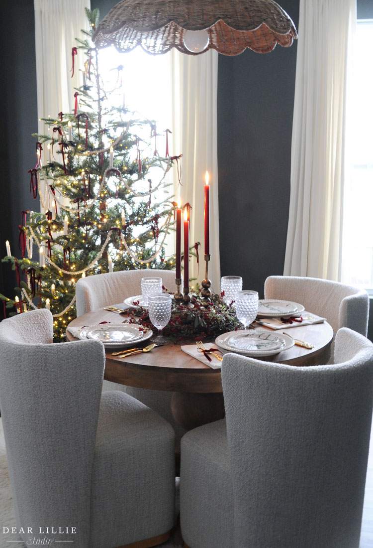 Cozy Red Christmas Table