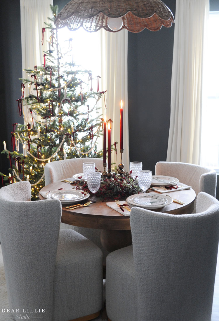 Cozy Red Christmas Table