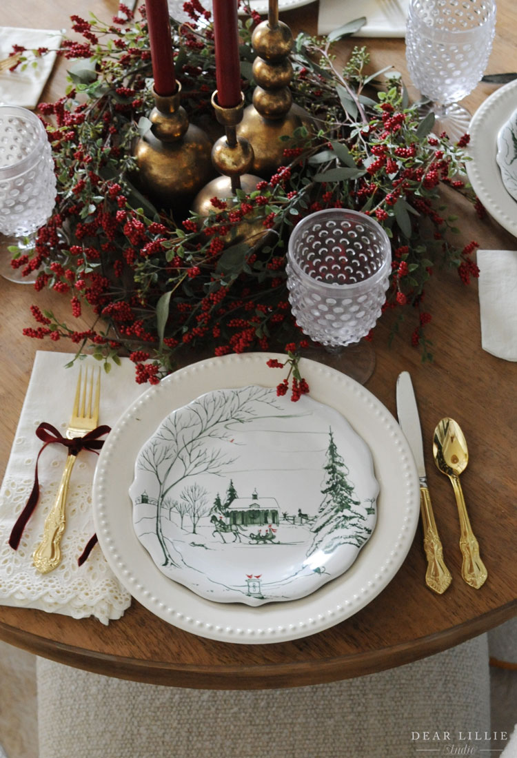 Cozy Red Christmas Table