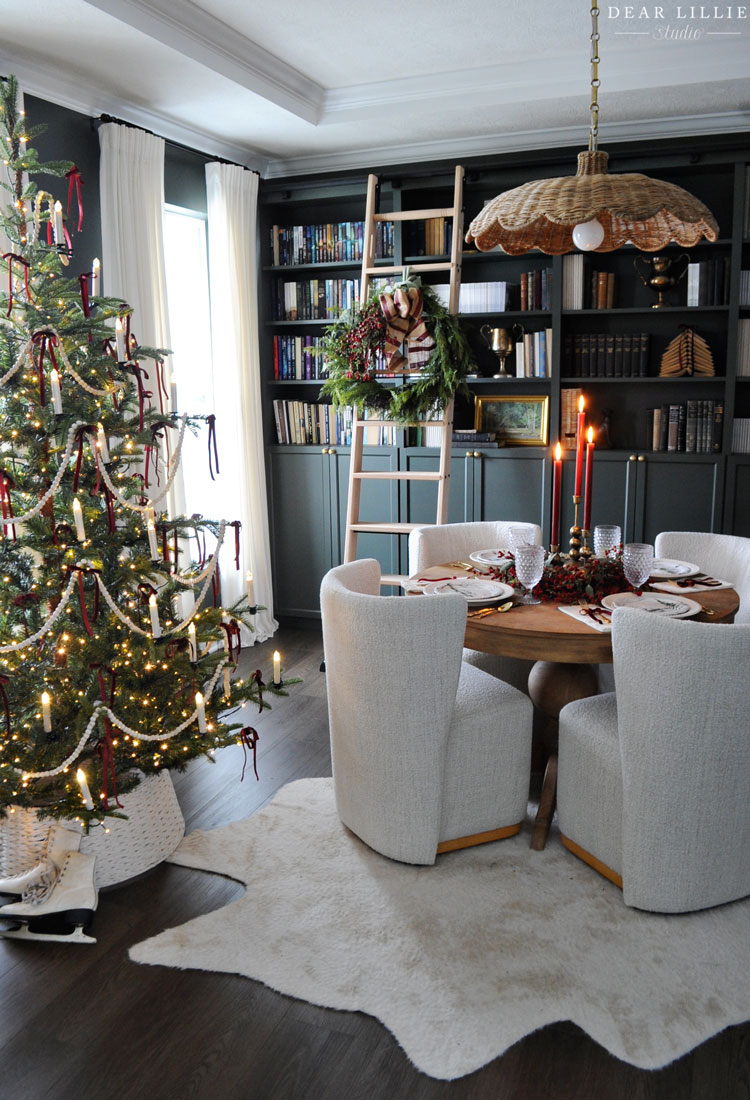 Cozy Red Christmas Table