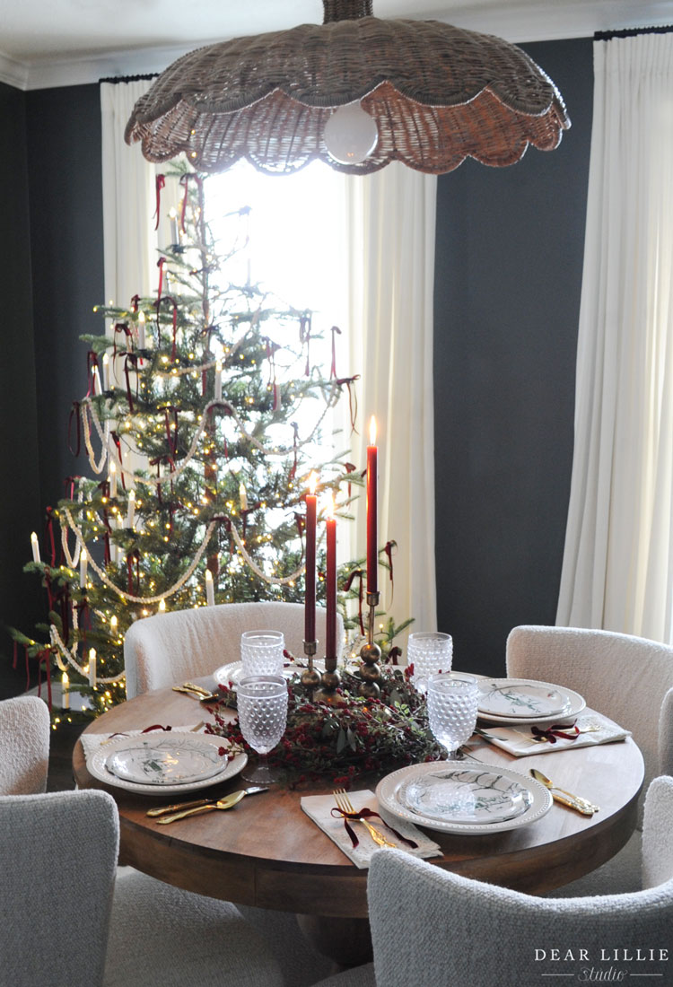 Cozy Red Christmas Table