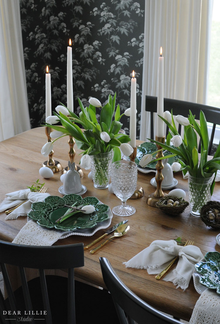 Green Easter Table Setting