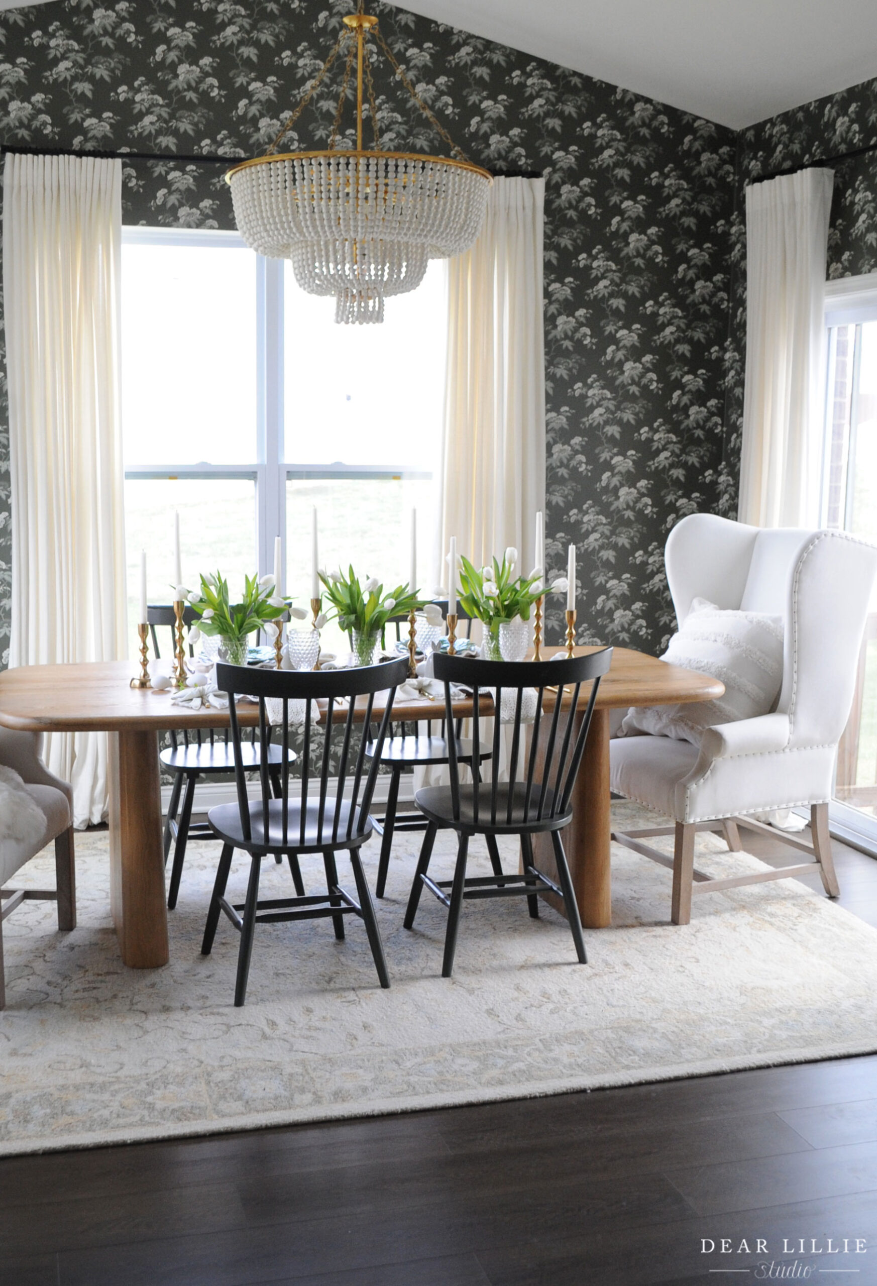 Green Easter Table Setting