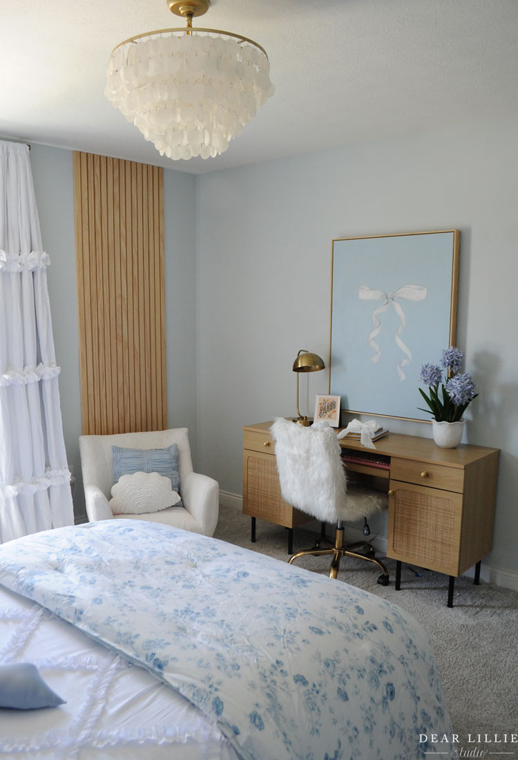 Ruffles and Blue Floral Bedding